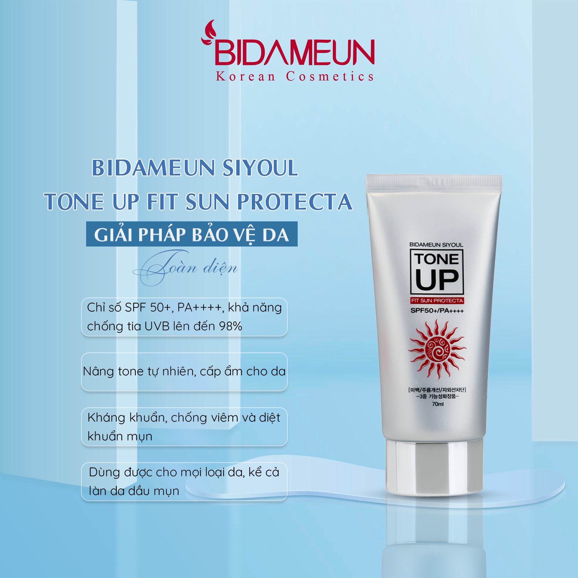 Kem chống nắng Siyoul Tone Up Fit Sun Protecta - Bảo vệ toàn diện làn da