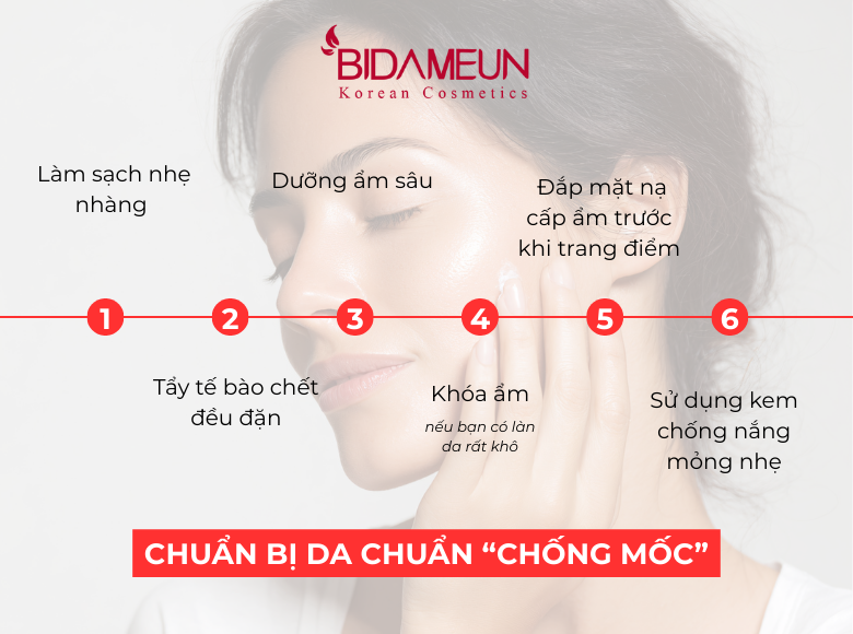 chuan bi da chong moc nen truoc khi make up